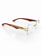 Cheetah UV Diamond Rimless Glasses
