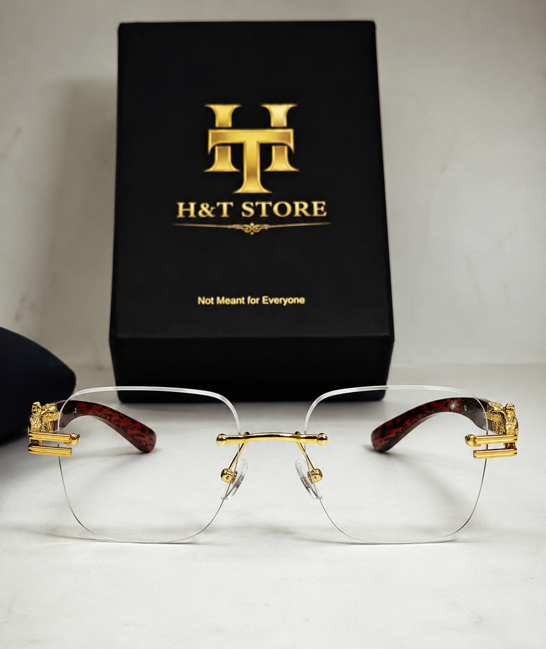 Cheetah UV Diamond Rimless Glasses