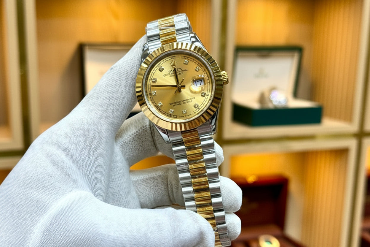 Rolex Plain Dial Two Tone