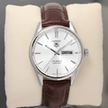 Tag Heuer-Inspired Black Leather Watch