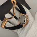 Rolex-Inspired Leather Strap Watch