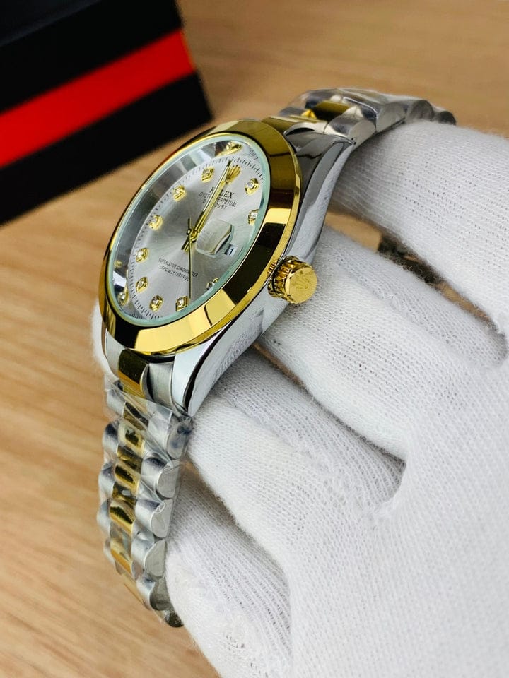 Rolex Plain Dial Two Tone
