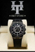 Hublot-Inspired Black Chrono Watch